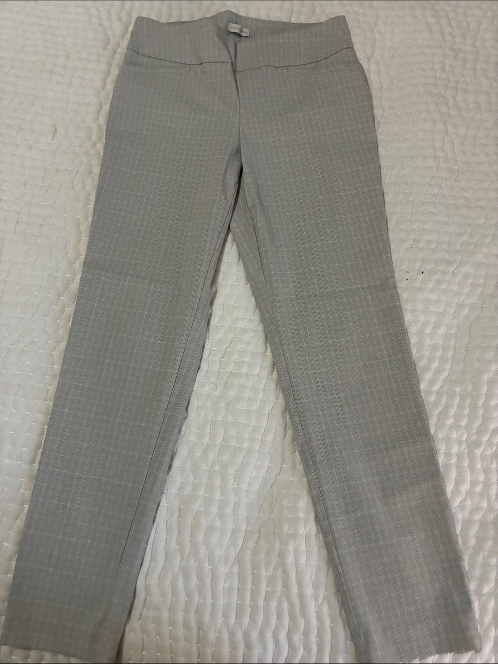 Van Heusen Gray/Pink Plaid Stretch Extensible